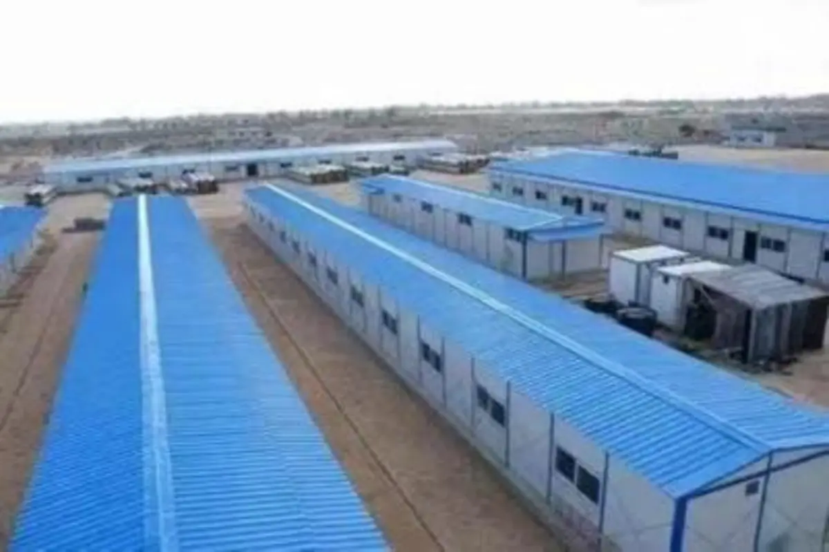 Aerial view of a modular accommodation project